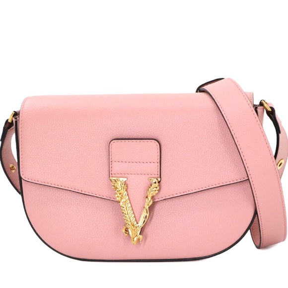 Versace Handbags - Pink Versace Convertible Crossbody Shoulder bag satchel saddle bag pink purse